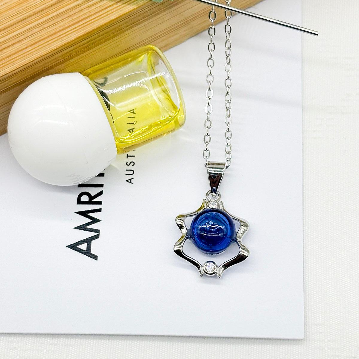 Sterling Silver Zodiac Aroma Necklace - Gemini May - June | Perfect Birthday Gift | Energy & Healing | Diffuse on the go